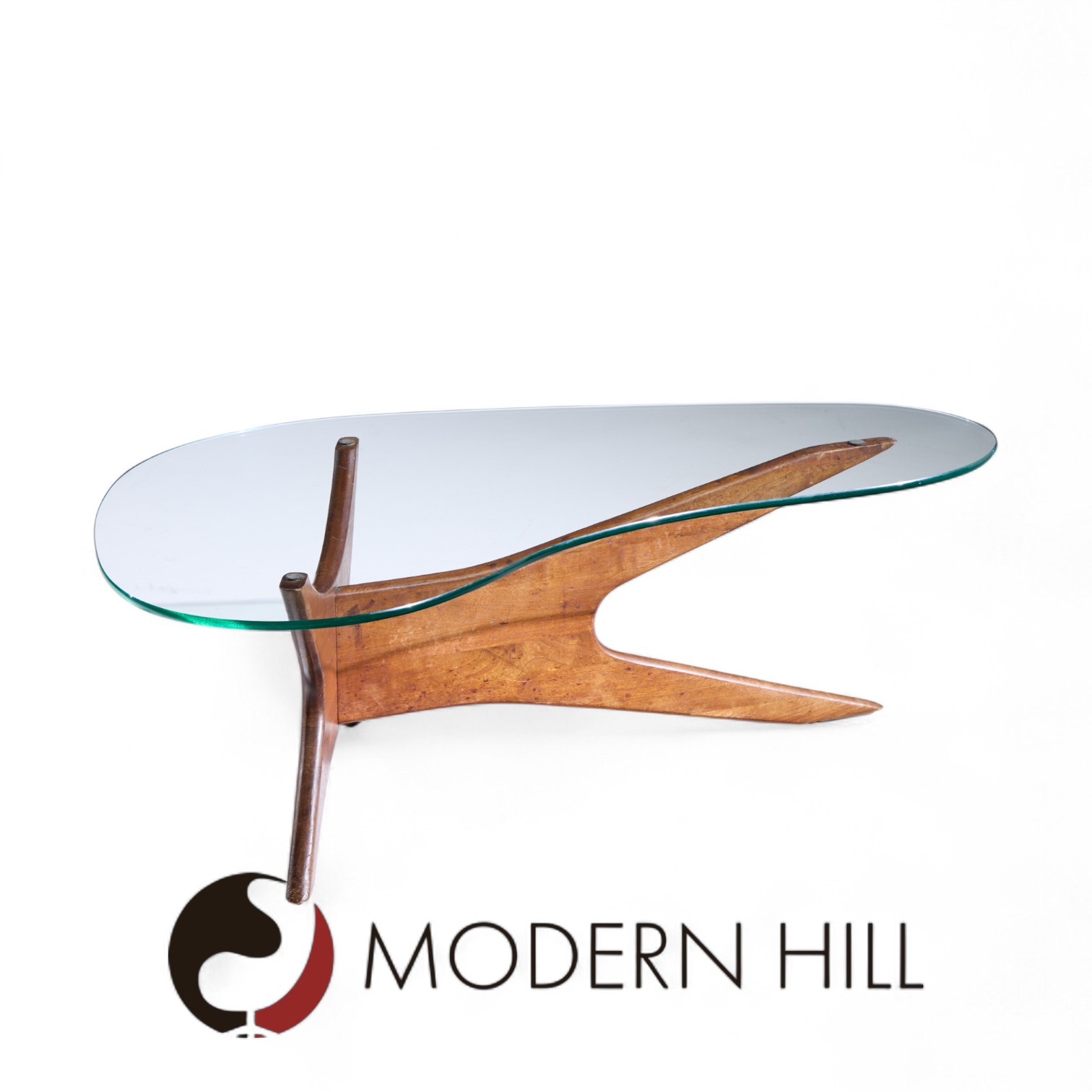 Adrian Pearsall for Craft Associates Mid Century Walnut Jacks Coffee Table