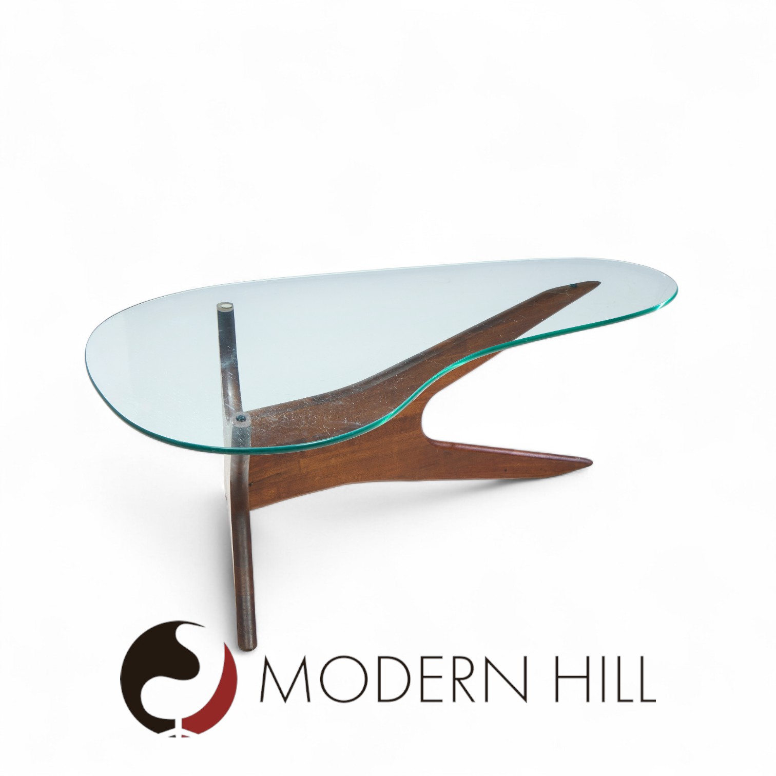 Adrian Pearsall for Craft Associates Mid Century Walnut Jacks Coffee Table