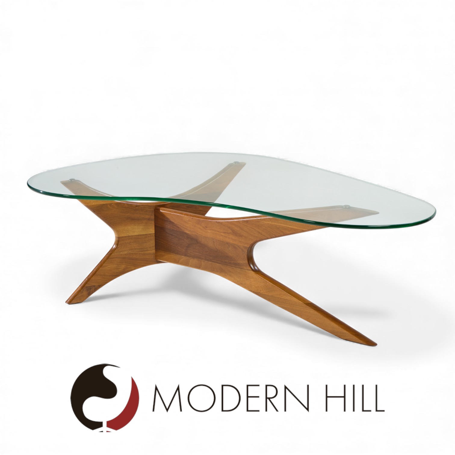 Adrian Pearsall for Craft Associates Mid Century Walnut Jacks Coffee Table