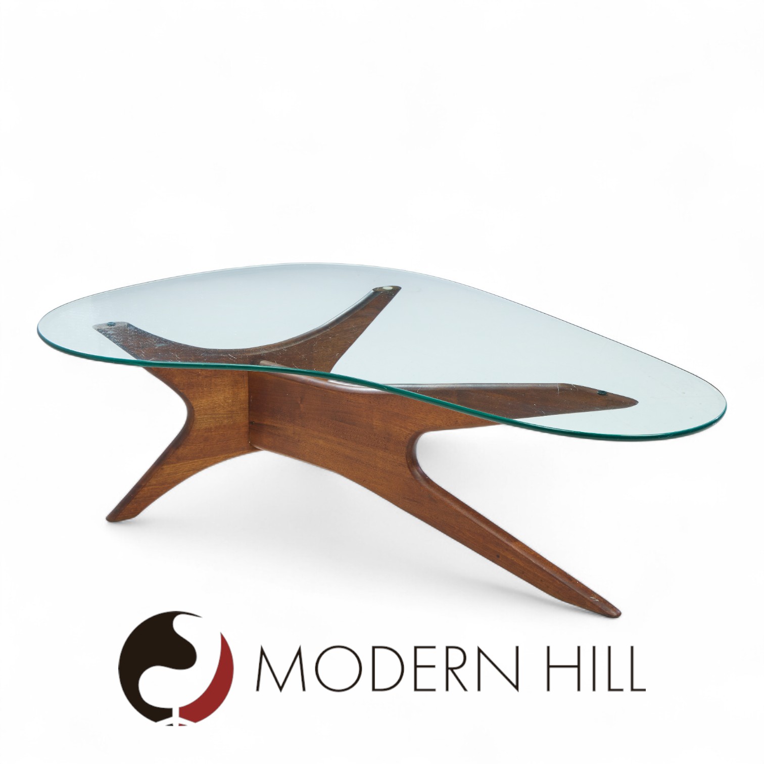 Adrian Pearsall for Craft Associates Mid Century Walnut Jacks Coffee Table