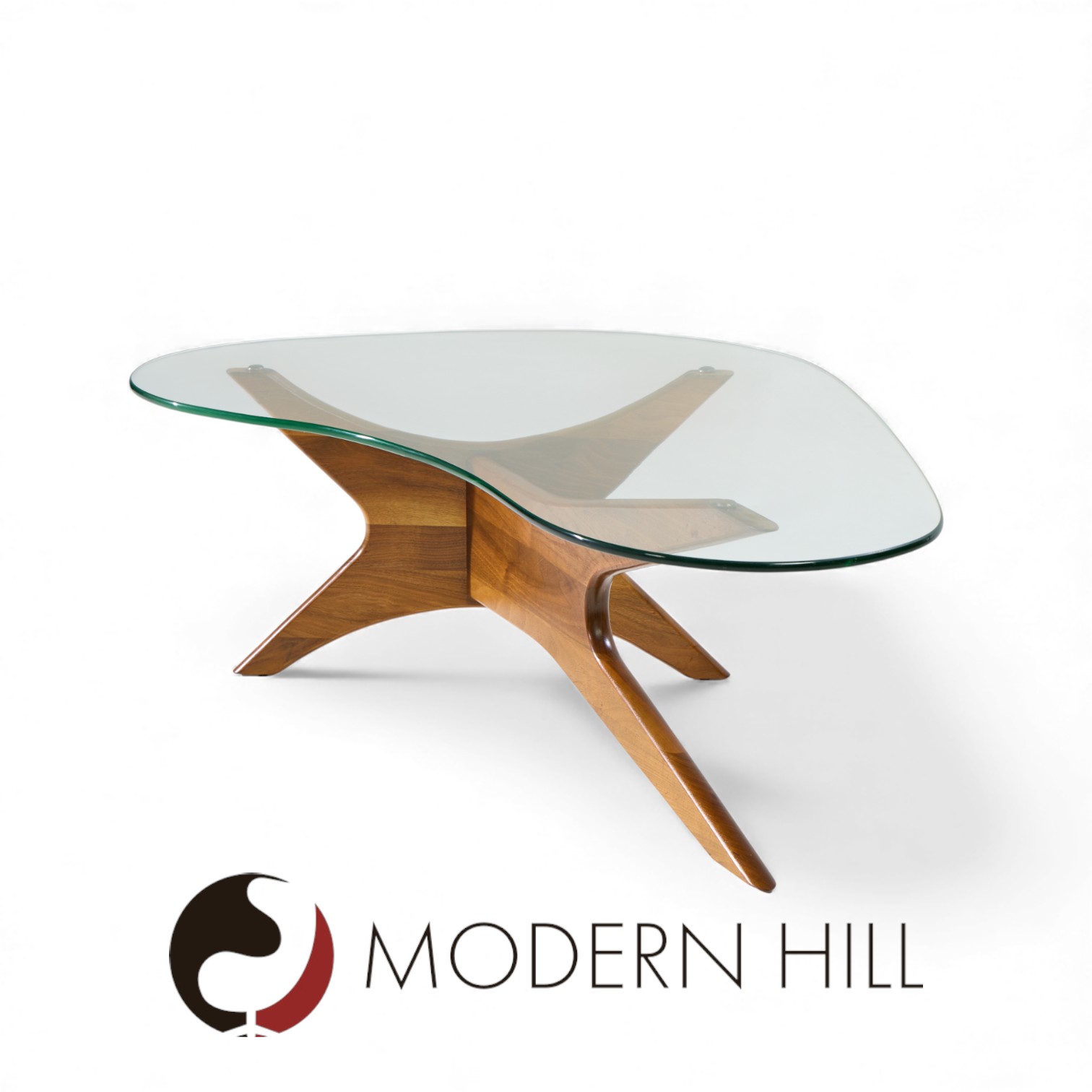 Adrian Pearsall for Craft Associates Mid Century Walnut Jacks Coffee Table