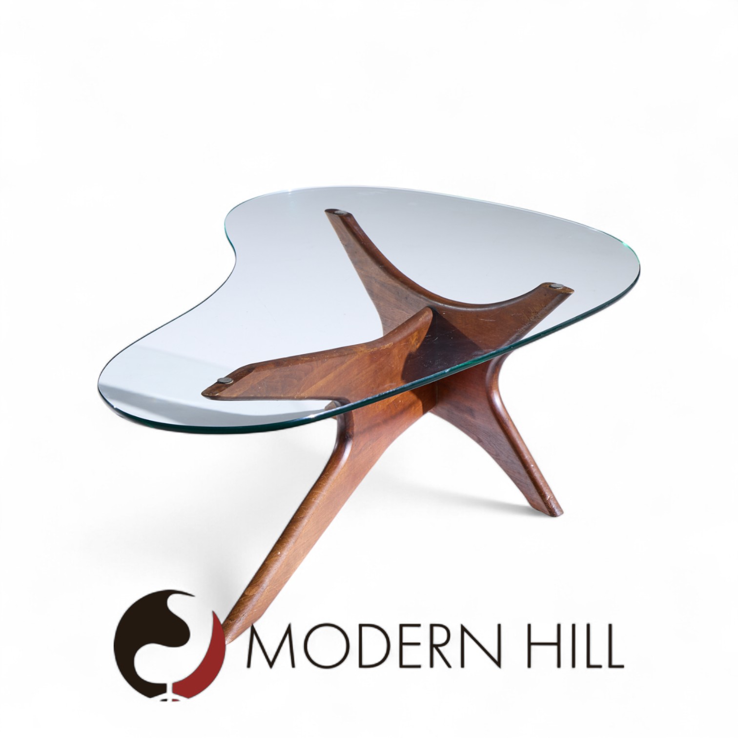 Adrian Pearsall for Craft Associates Mid Century Walnut Jacks Coffee Table
