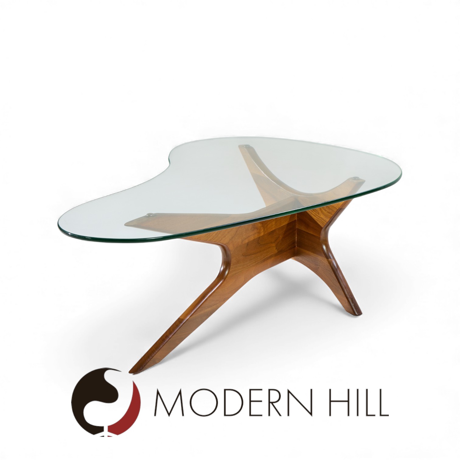 Adrian Pearsall for Craft Associates Mid Century Walnut Jacks Coffee Table