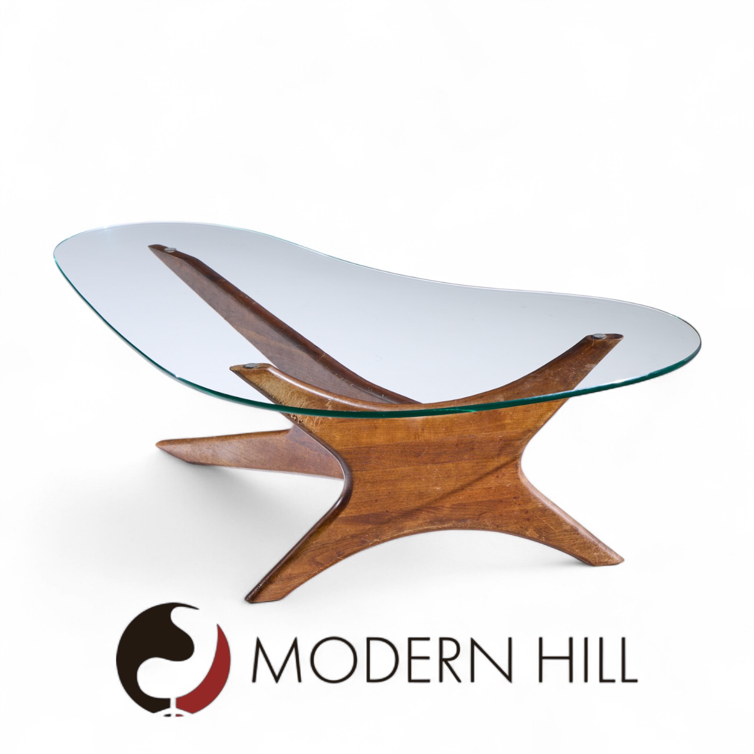 Adrian Pearsall for Craft Associates Mid Century Walnut Jacks Coffee Table