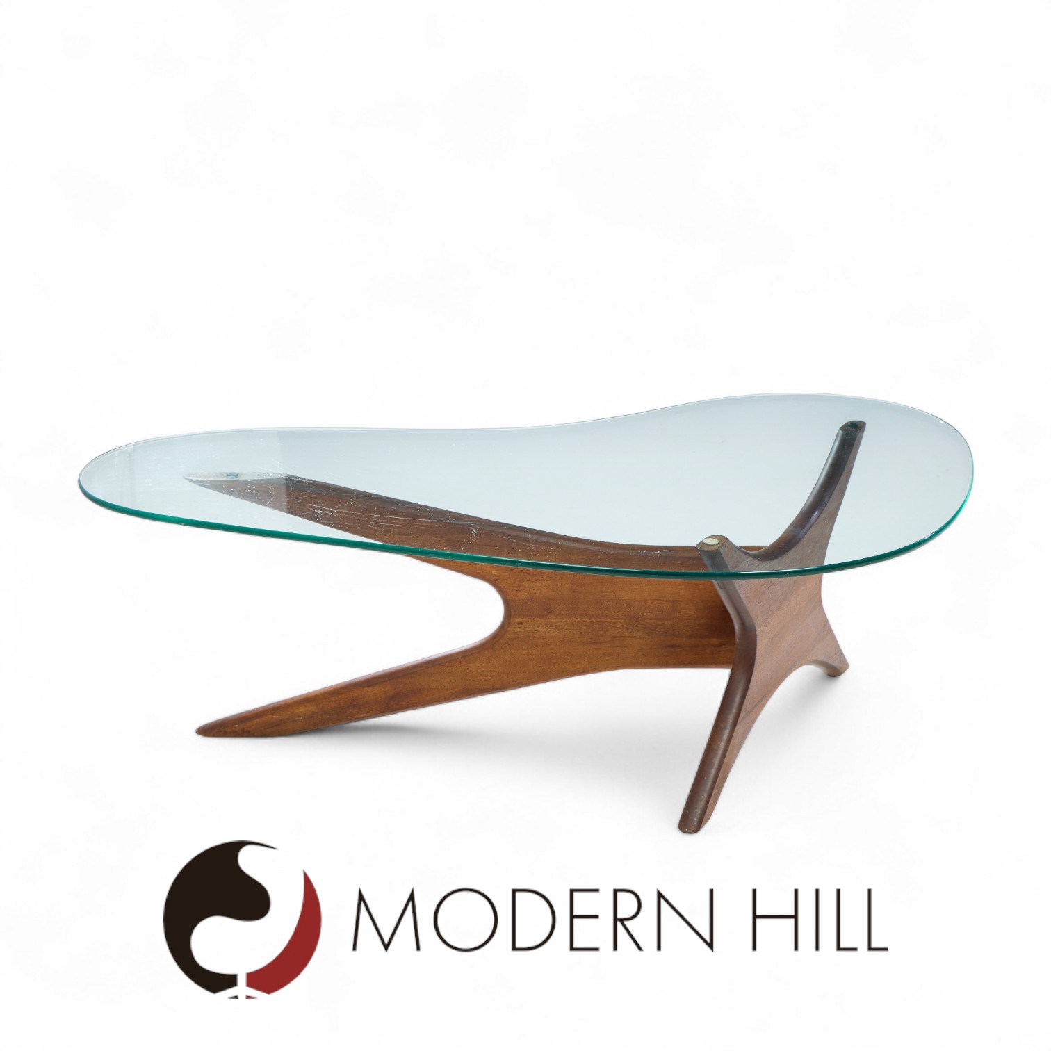 Adrian Pearsall for Craft Associates Mid Century Walnut Jacks Coffee Table