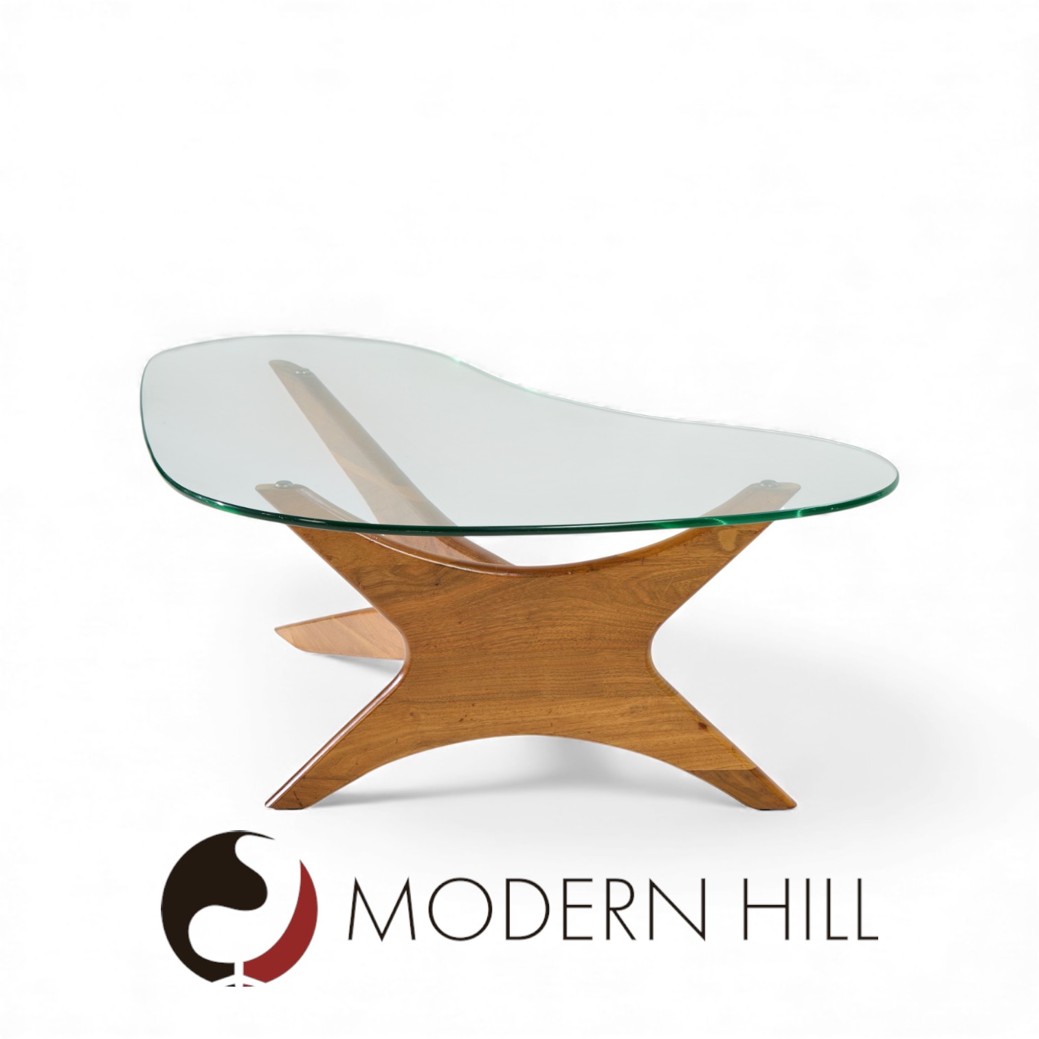 Adrian Pearsall for Craft Associates Mid Century Walnut Jacks Coffee Table