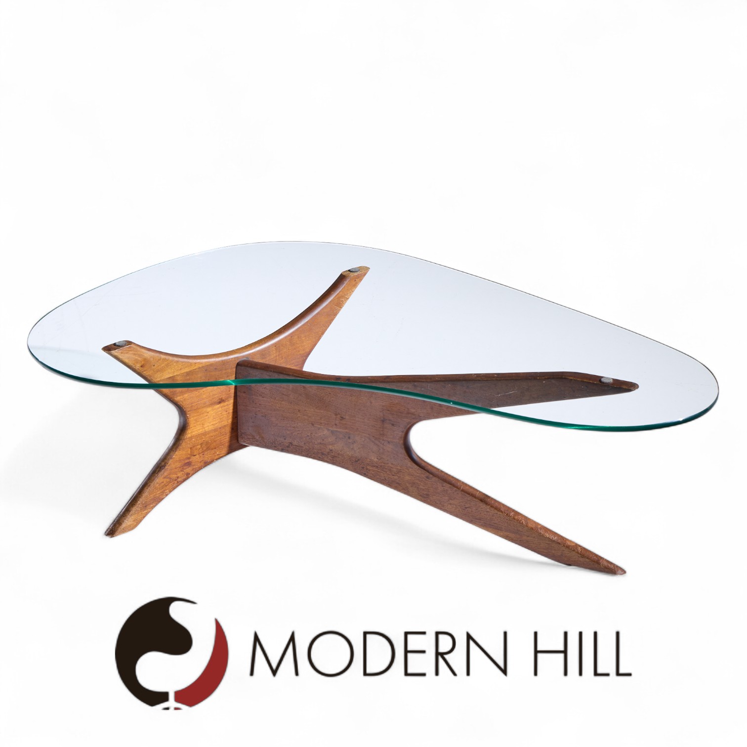 Adrian Pearsall for Craft Associates Mid Century Walnut Jacks Coffee Table