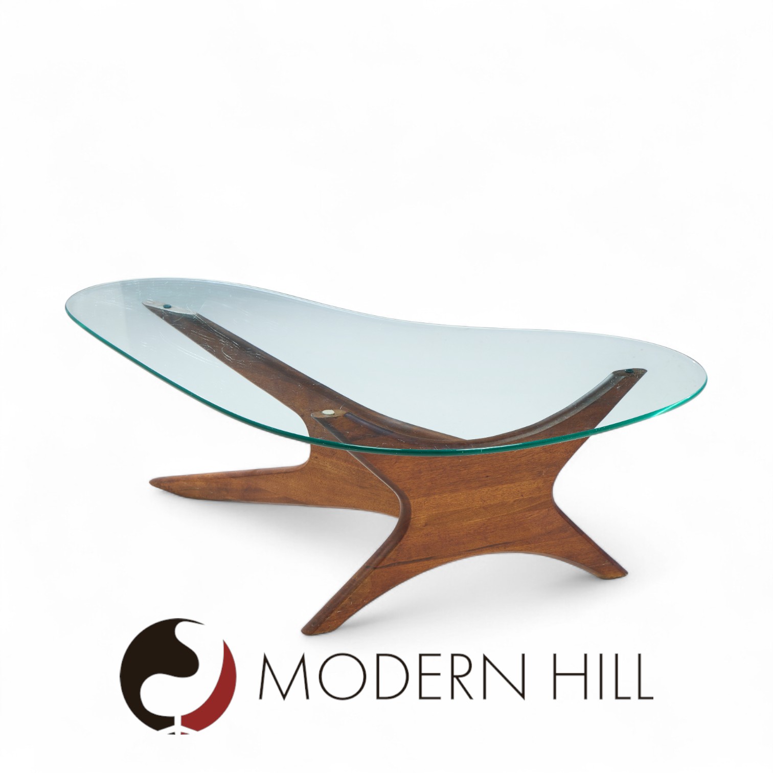 Adrian Pearsall for Craft Associates Mid Century Walnut Jacks Coffee Table