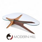Adrian Pearsall for Craft Associates Mid Century Walnut Jacks Coffee Table