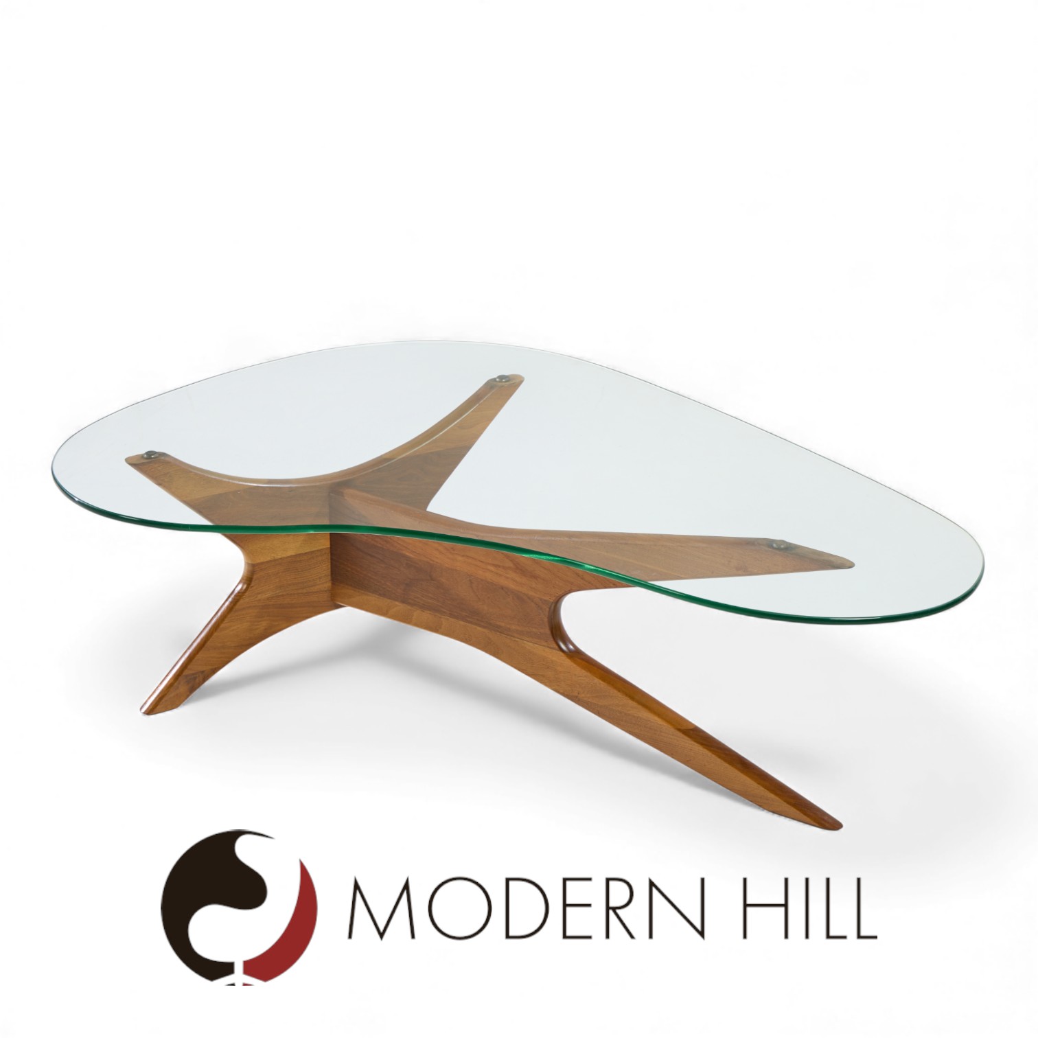 Adrian Pearsall for Craft Associates Mid Century Walnut Jacks Coffee Table