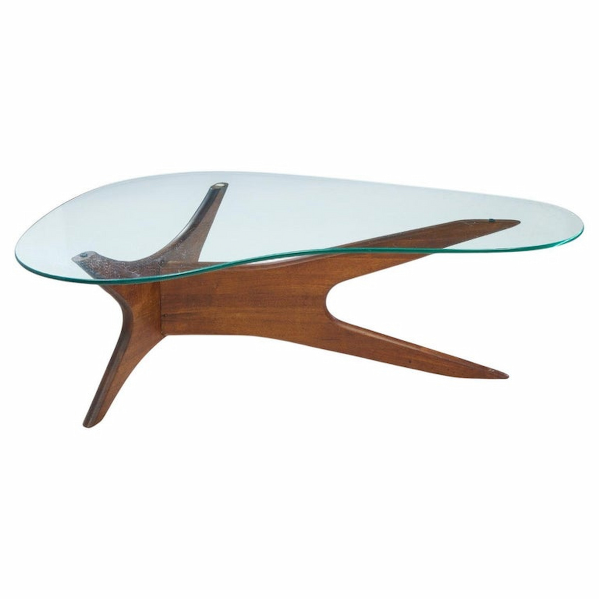 Adrian Pearsall for Craft Associates Mid Century Walnut Jacks Coffee Table