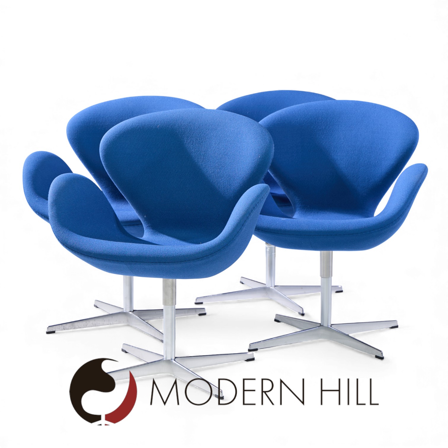 Arne Jacobsen for Fritz Hansen Mid Century Swan Chairs - Set of 4