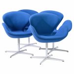 Arne Jacobsen for Fritz Hansen Mid Century Swan Chairs - Set of 4 | Mid Century Modern Furniture - Mid Century Furniture Chicago Arne Jacobsen for Fritz Hansen Mid Century Swan Chairs - Set of 4