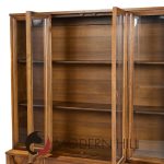 Broyhill Brasilia Mid Century Walnut and Brass Credenza and Hutch