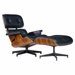 Charles and Ray Eames for Herman Miller Mid Century Tall Walnut Lounge Chair and Ottoman