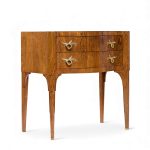 Edward Wormley for Dunbar Mid Century Rosewood and Brass Commode Console Chest of Drawers
