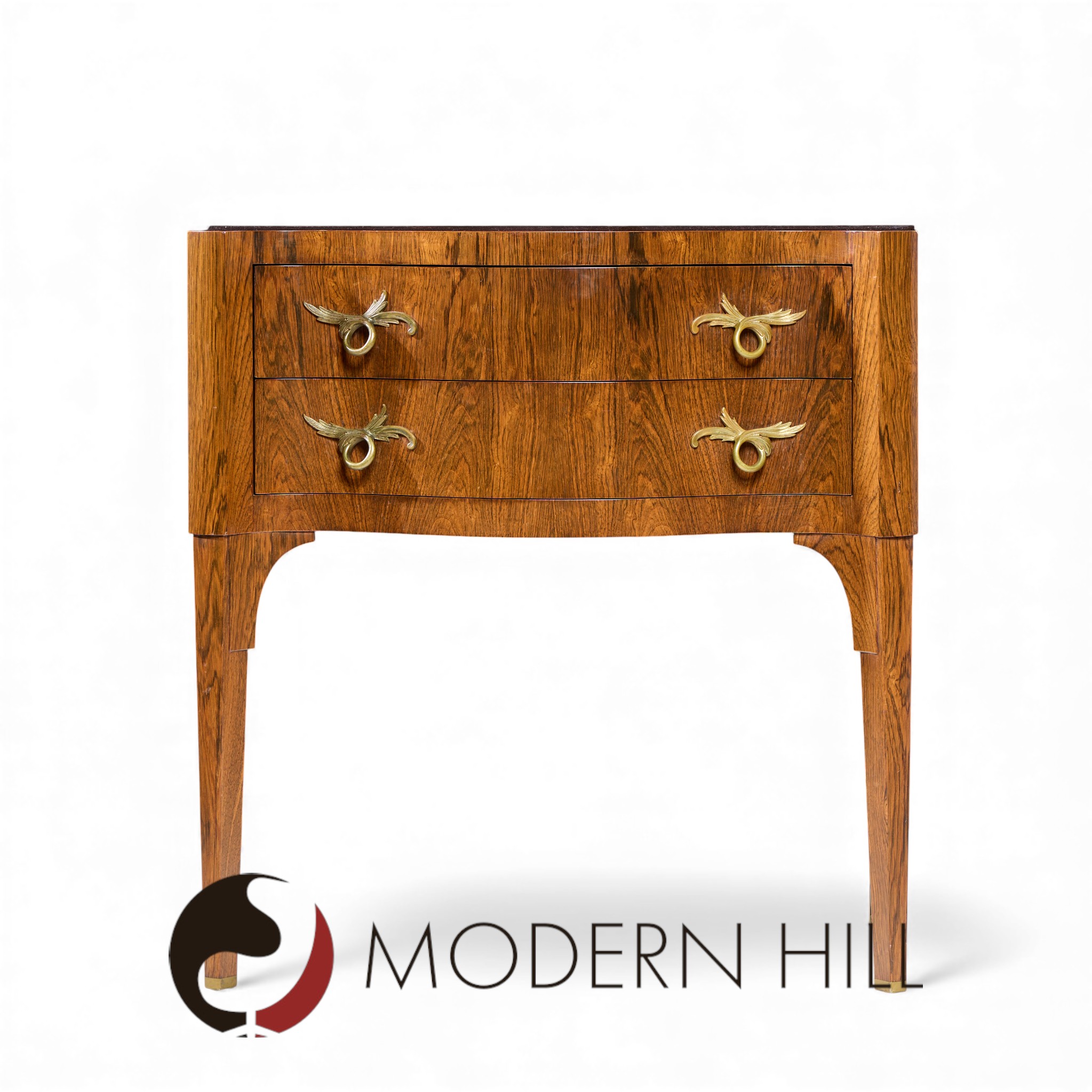 Edward Wormley for Dunbar Mid Century Rosewood and Brass Commode Console Chest of Drawers