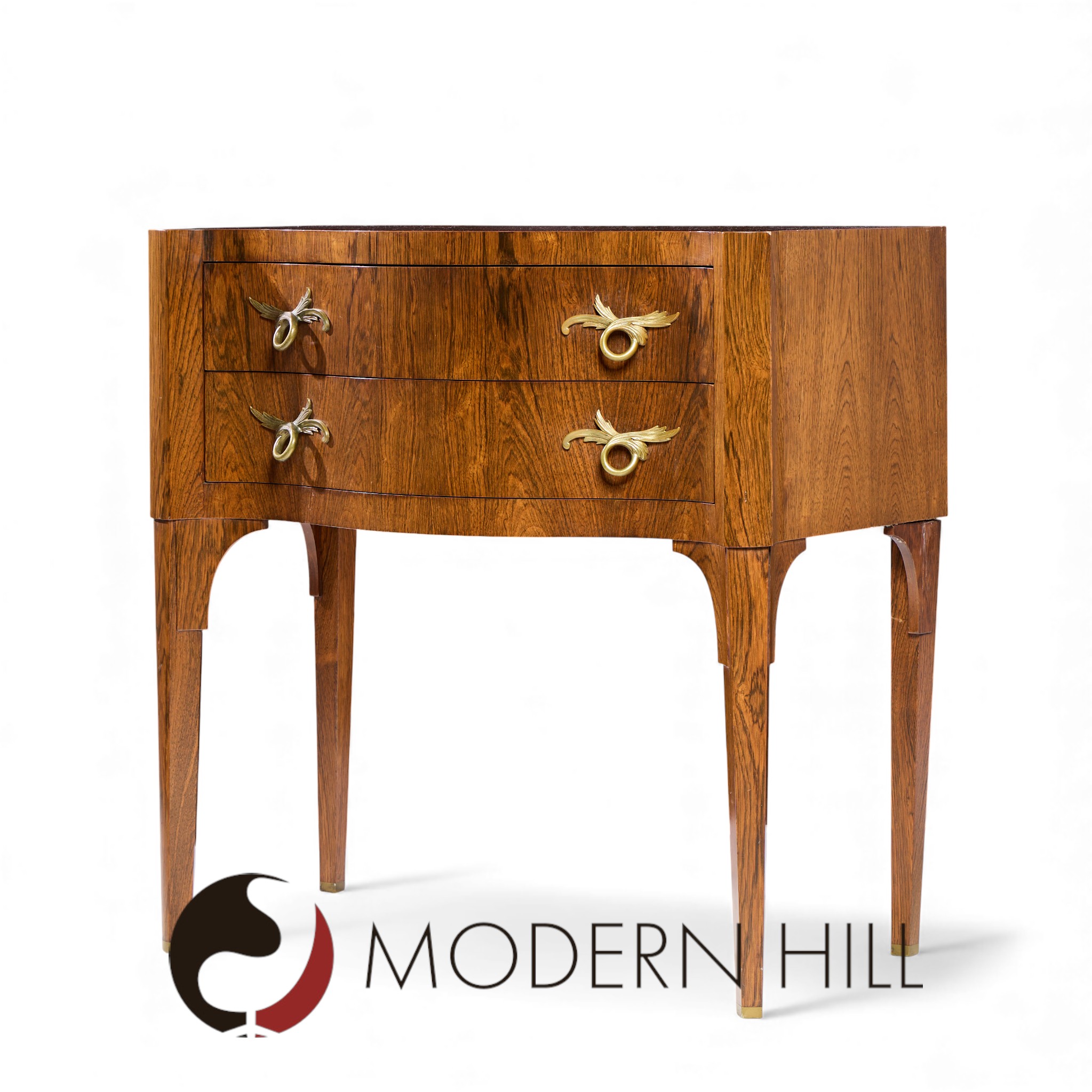 Edward Wormley for Dunbar Mid Century Rosewood and Brass Commode Console Chest of Drawers