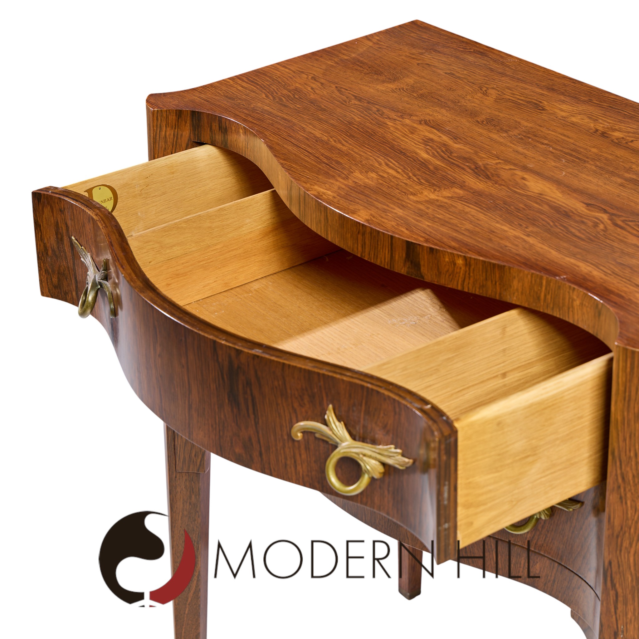 Edward Wormley for Dunbar Mid Century Rosewood and Brass Commode Console Chest of Drawers