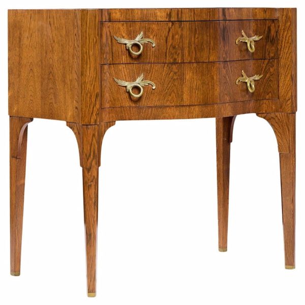 Edward Wormley for Dunbar Mid Century Rosewood and Brass Commode Console Chest of Drawers