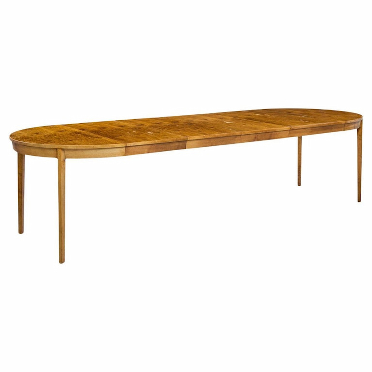 Edward Wormley for Dunbar Mid Century Walnut Expanding Dining Table with 4 Leaves