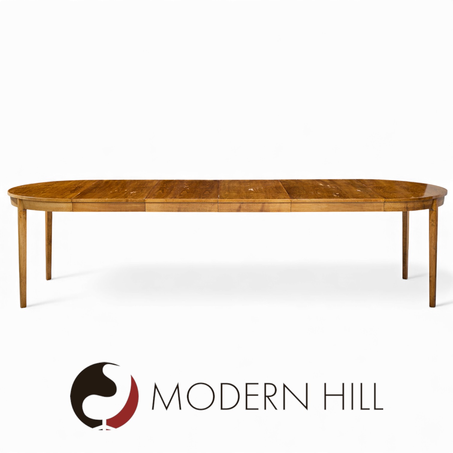 Edward Wormley for Dunbar Mid Century Walnut Expanding Dining Table with 4 Leaves