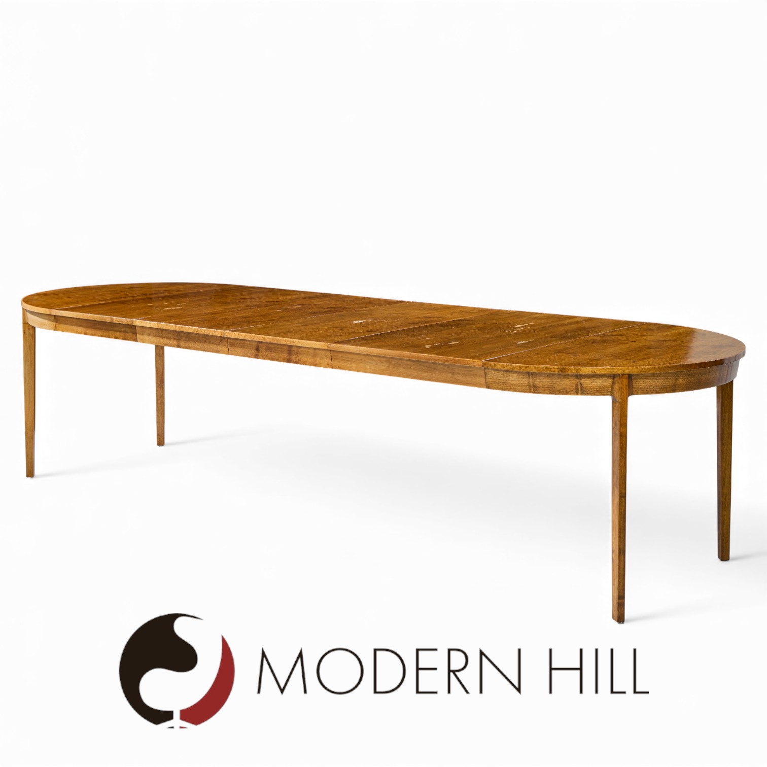Edward Wormley for Dunbar Mid Century Walnut Expanding Dining Table with 4 Leaves