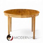 Edward Wormley for Dunbar Mid Century Walnut Expanding Dining Table with 4 Leaves