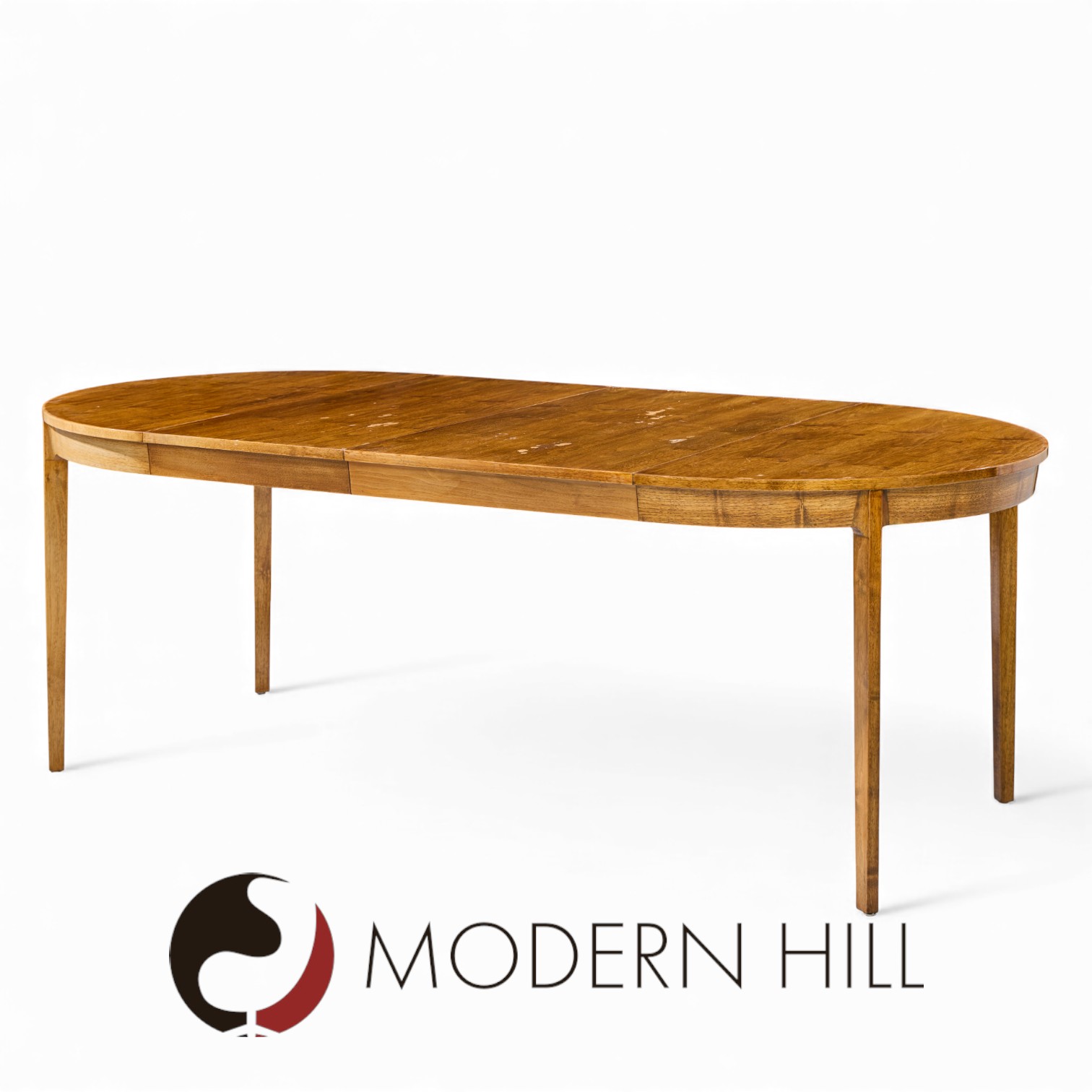 Edward Wormley for Dunbar Mid Century Walnut Expanding Dining Table with 4 Leaves