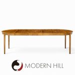 Edward Wormley for Dunbar Mid Century Walnut Expanding Dining Table with 4 Leaves