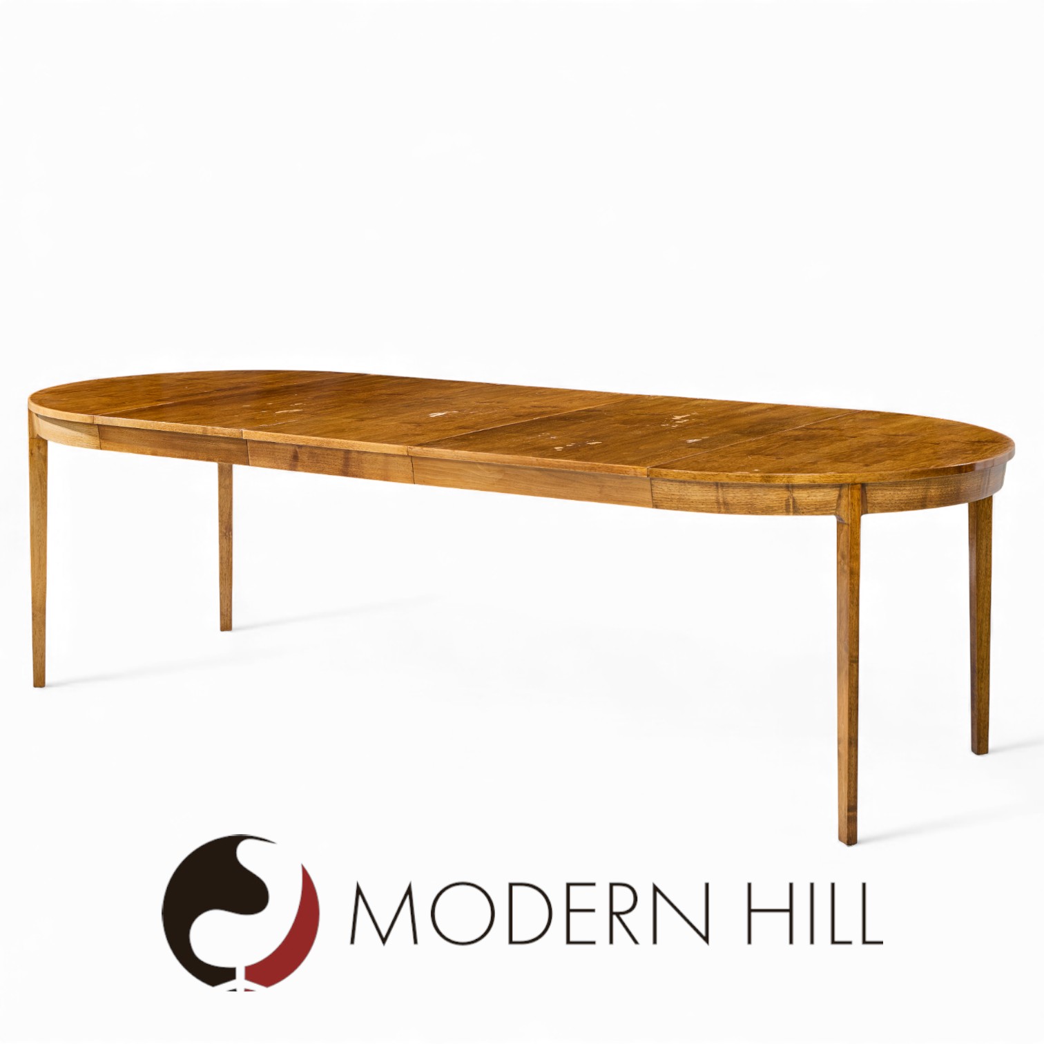 Edward Wormley for Dunbar Mid Century Walnut Expanding Dining Table with 4 Leaves