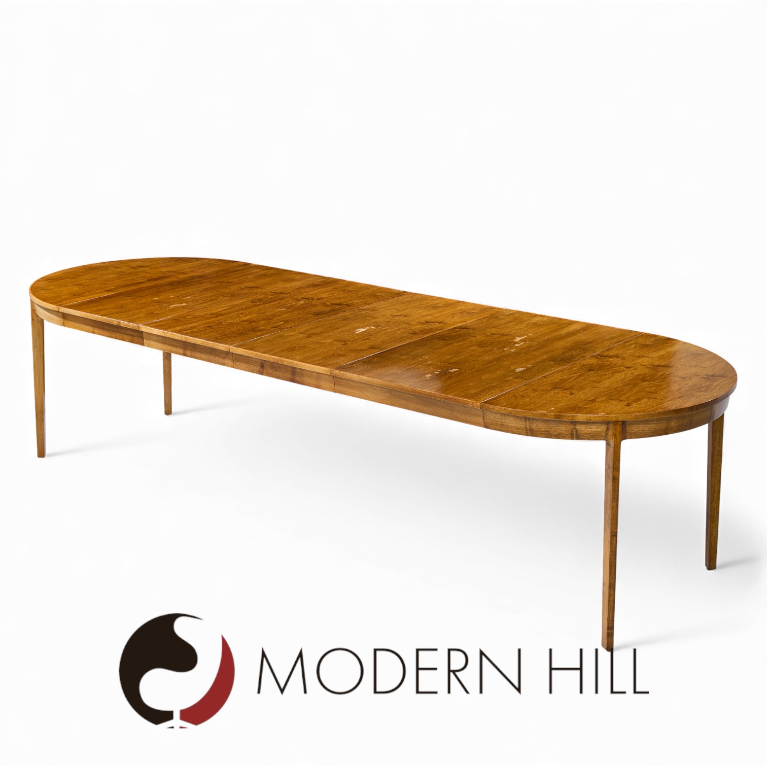 Edward Wormley for Dunbar Mid Century Walnut Expanding Dining Table with 4 Leaves