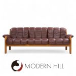 Ekornes Mid Century Norwegian Teak and Leather Montana Sofa | Mid Century Modern Furniture - Mid Century Furniture Chicago Ekornes Mid Century Norwegian Teak and Leather Montana Sofa