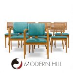 George Nelson for Herman Miller Model 4663 Mid Century Walnut Dining Chairs - Set of 8