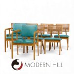 George Nelson for Herman Miller Model 4663 Mid Century Walnut Dining Chairs - Set of 8