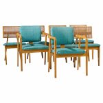 George Nelson for Herman Miller Model 4663 Mid Century Walnut Dining Chairs - Set of 8