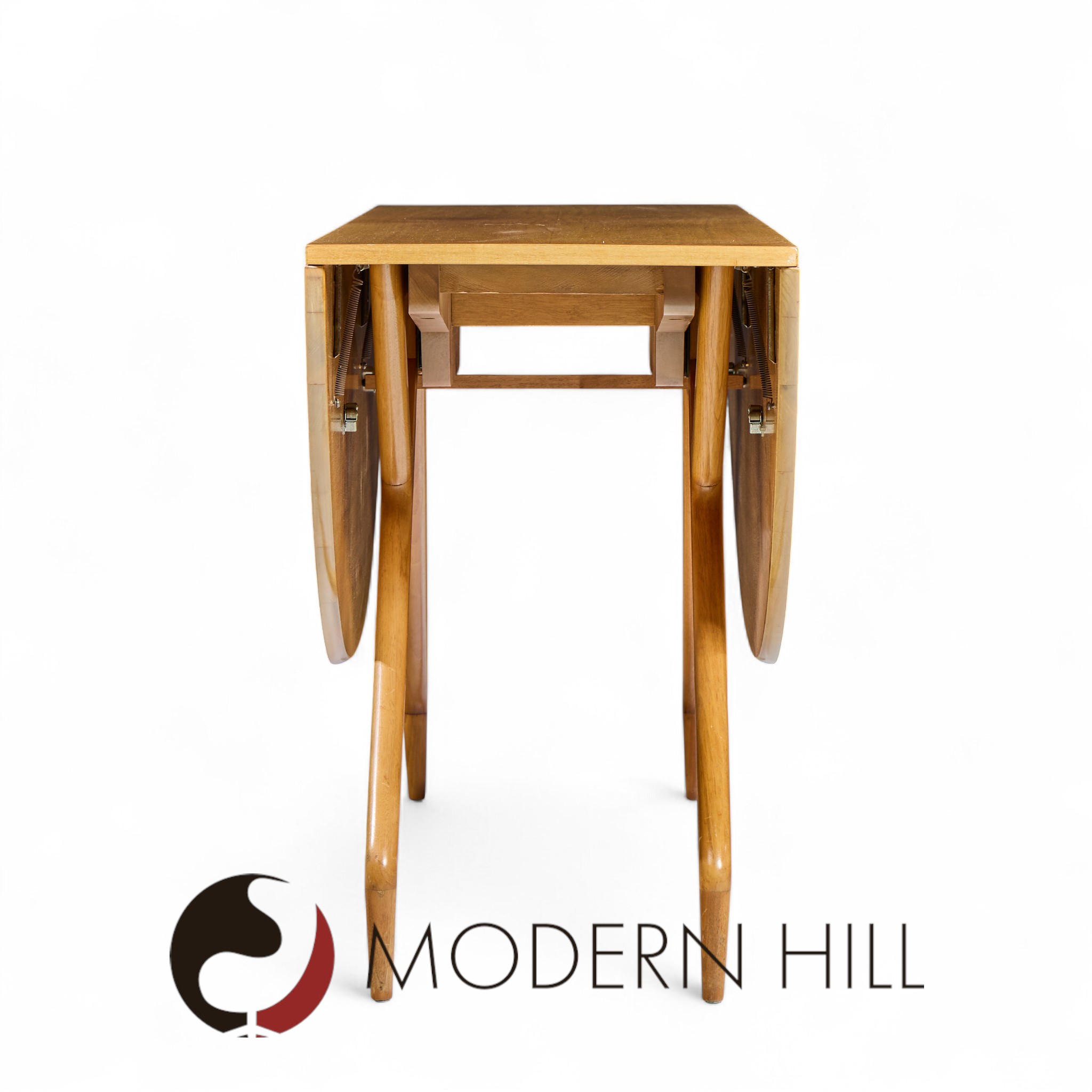 Greta Grossman for Glenn of California Mid Century Walnut Spider Leg Drop Leaf Dining Table