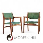 Hans Wegner for Johannes Hansen Jh515 Mid Century Danish Teak Occasional Chairs - Pair