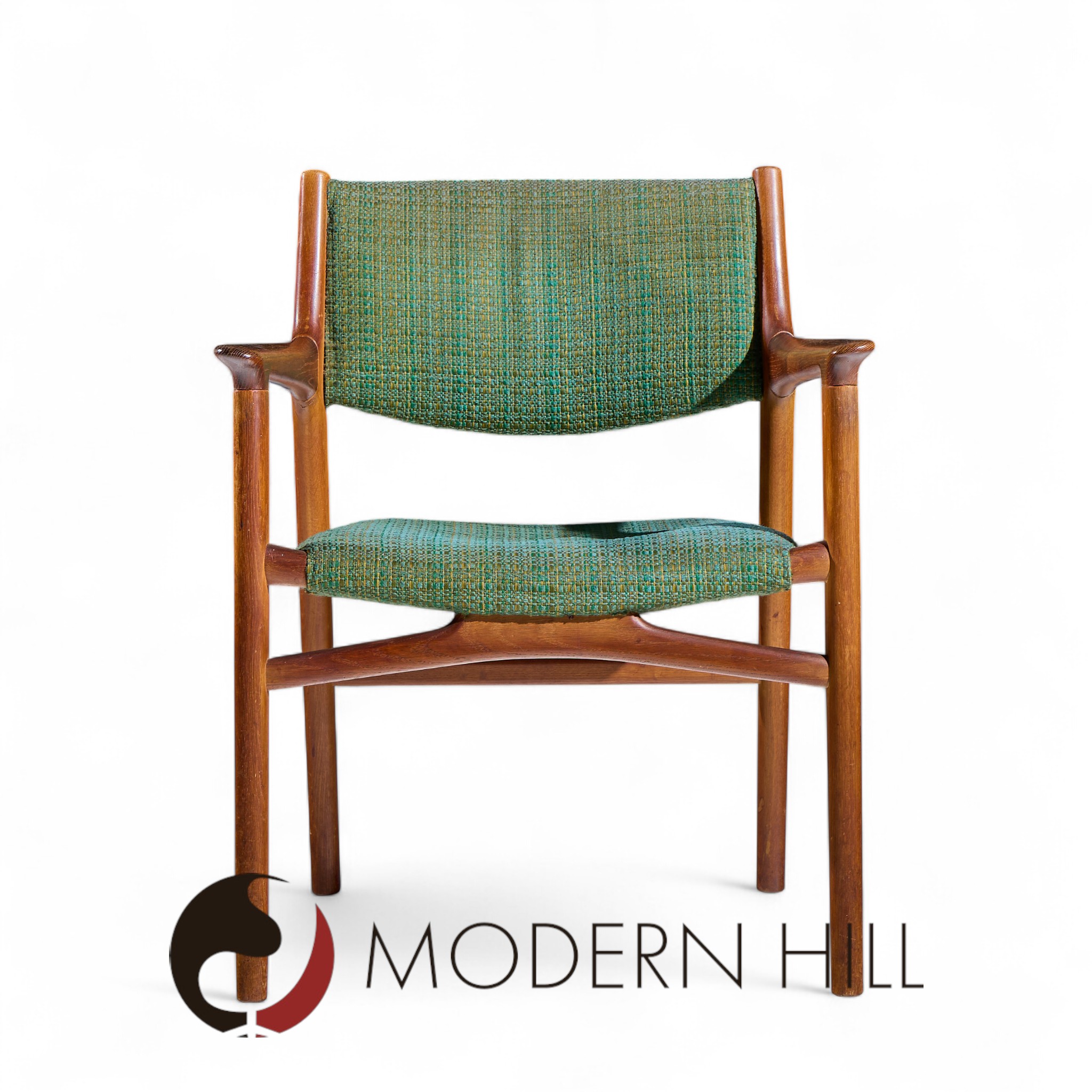 Hans Wegner for Johannes Hansen Jh515 Mid Century Danish Teak Occasional Chairs - Pair