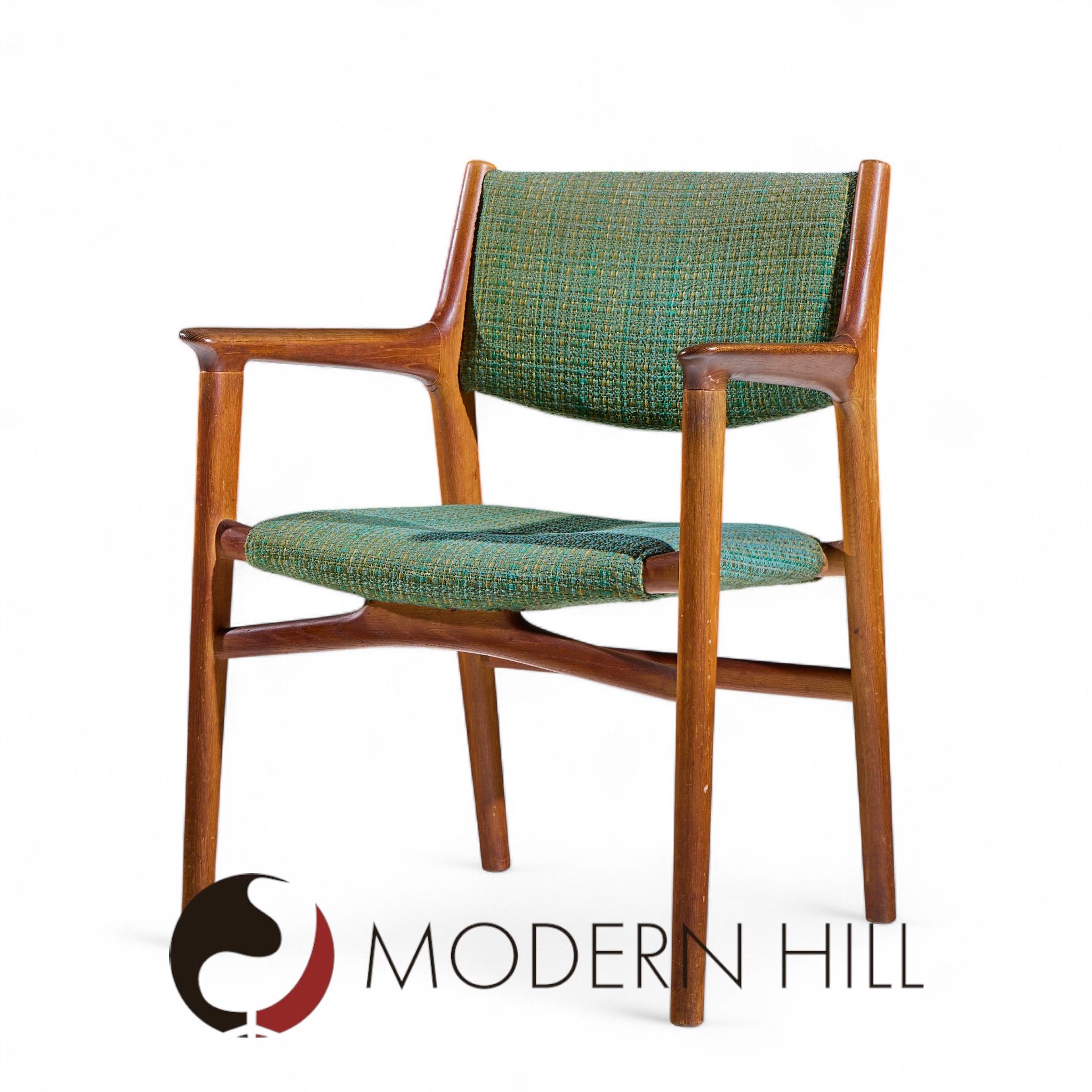 Hans Wegner for Johannes Hansen Jh515 Mid Century Danish Teak Occasional Chairs - Pair