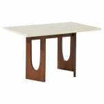 Harvey Probber Mid Century Walnut and Stone Side Table