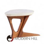 Harvey Probber Mid Century Walnut and Terrazzo Side End Table | Mid Century Modern Furniture - Mid Century Furniture Chicago Harvey Probber Mid Century Walnut and Terrazzo Side End Table