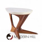 Harvey Probber Mid Century Walnut and Terrazzo Side End Table | Mid Century Modern Furniture - Mid Century Furniture Chicago Harvey Probber Mid Century Walnut and Terrazzo Side End Table