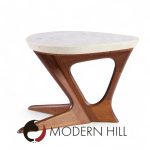 Harvey Probber Mid Century Walnut and Terrazzo Side End Table | Mid Century Modern Furniture - Mid Century Furniture Chicago Harvey Probber Mid Century Walnut and Terrazzo Side End Table