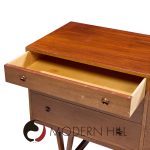 Helge Vestergaard-jensen for Peder Pedersen Mid Century Sculptural Danish Teak 6 Drawer Dresser