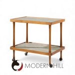 Jane and Gordon Martz for Marshall Studios Mid Century Walnut and Tile Bar Cart