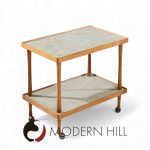 Jane and Gordon Martz for Marshall Studios Mid Century Walnut and Tile Bar Cart