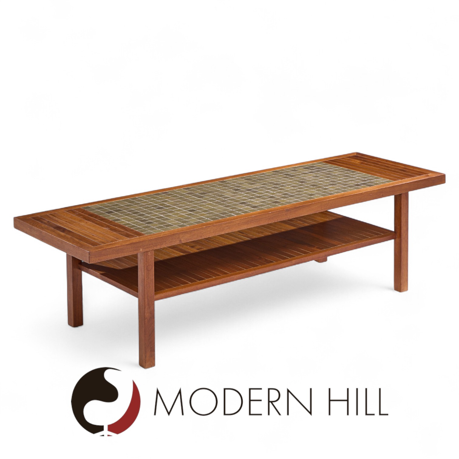 Jane and Gordon Martz for Marshall Studios Walnut and Tile Coffee Table