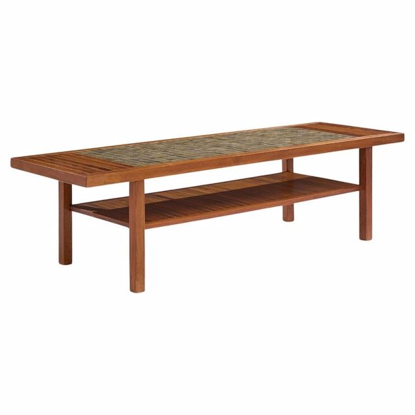 Jane and Gordon Martz for Marshall Studios Walnut and Tile Coffee Table