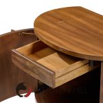 Kent Coffey Perspecta Mid Century Round Walnut and Rosewood Nightstands -  Pair